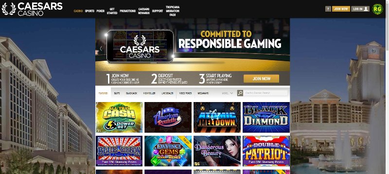 caesar online casino lobby